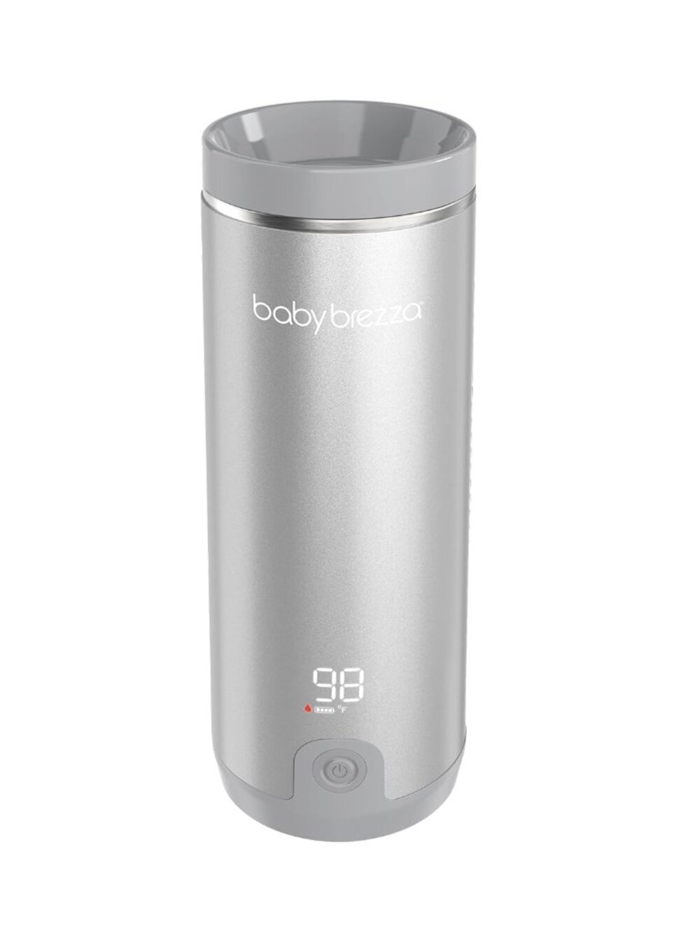 Baby Brezza Portable Baby Bottle Warmer - Breastmilk + Formula Safe, Silver